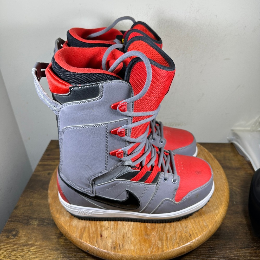 Nike Air Vapen Snowboard Boots Men's US 6 Red Gray 447125-006
